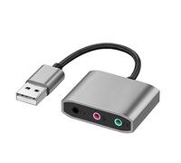 Qaonsciug Pratico adattatore USB a 3 da 5 mm. Migliora la tua esperienza di gioco con questa scheda audio esterna. Migliore qualità del suono