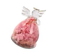 Qaonsciug Rose conservate, scultura angelica con copertura in vetro, accessorio per anniversario di matrimonio, decorazione floreale per la casa, regalo, decorazione floreale