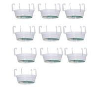 Qaonsciug Sottovasi impilabili da appendere, adatti per cestini, base antiscivolo, confezione da 10 pezzi, per balconi e giardinaggio