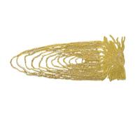 Qaonsciug Spalline in metallo con nappe staccabili con perline punk con frange spallina per abbigliamento alla moda valorizzazione accattivante scintille della spalla, Oro, Taglia unica