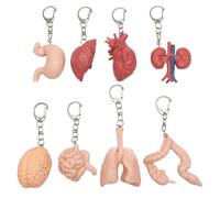 Qaonsciug Squisito portachiavi a cinque organi realizzato in resina per coloro che superano il crepacuore o le lotte emotive, portachiavi unico a forma di organo