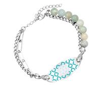 Qaonsciug Stainless Steel Medicals Double Layer Designs Adjustable Wristchain for Everyday Comfort and Stainless Steel Medical Alert Double Layer Adjustable