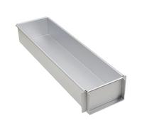 Qaonsciug Stampo da dessert in lega di alluminio per gli appassionati di tiramisù Facile demolizione rettangolare Cheesecake Mold Principiante amichevole Torta Pan Dessert Pan