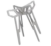 Qaonsciug Supporto da cucina pieghevole per escursionismo e barbecue Utilizzare pentole barbecue pieghevole Rack Facile montaggio Griglie Pan treppiede Stufa Stand in acciaio inossidabile