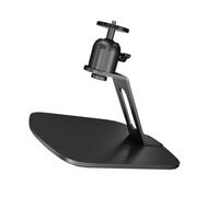 Qaonsciug Supporto per proiettore in alluminio resistente con vite da 1/4 di pollice, anti-vibrazione, supporto rotante senza foratura necessaria per home theater, base in silicone antiscivolo