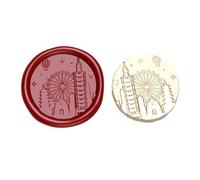 Qaonsciug Timbro di sigillo a tema edificio cinese per lettere buste, biglietti, scrapbooking, diario, artigianato, abbellimento timbro