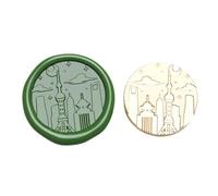 Qaonsciug Timbro di sigillo a tema edificio cinese per lettere buste, biglietti, scrapbooking, diario, artigianato, abbellimento timbro