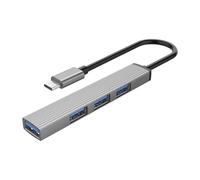 Qaonsciug USB C A USB3.0 Adattatore di Trasferimento Dati Tipo Hub Plug and Play Portatile Espansione Dock Per Laptop USB Hub Alluminio