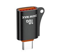Qaonsciug USB C maschio a USB3.0 A femmina adattatore 10Gbps trasferimento file OTG Funzionalità per fotocamere e gamepad Ricarica rapida USB