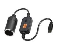 Qaonsciug USB C to Car Charging Cable Adjustable Voltages 5V 12V 20V Multiple Lengths LED Display Protections Versatilef Use Digital Display Car Charging