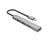 Qaonsciug USB Tipo C Hub Multifunzionale Adattatore Lettore di Schede Per Il Trasferimento Dati E Collegamento Periferiche Per Viaggi Ufficio Uso Alluminio USB C Hub