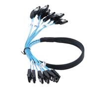 Qaonsciug Velocità SAS4.0 6SATA a 6SATA 7PIN Cavo Data Server Per Server E Sistemi Hard DiskConnection 50/100cm SSD Hard Drive