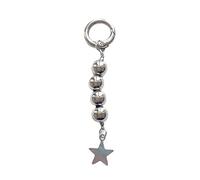 Qaonsciug Y2k Perline Rotonde Star Portachiavi Per Le Donne Dolce Cool Trend Ciondolo Moda Vintage Accessori Estetici Regalo Perline Rotonde Portachiavi Stella a Cinque punte, A, Taglia unica