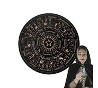 Qapayieg Tavola Divinatoria con Pendolino | Accessorio Divinatorio Decorativo Per Messaggi In Legno - Gioco Ouija Tavola Divinatoria Per Principianti E Amici