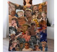 QapLWczK JJ Star Maybank Coperta per aria condizionata, super morbida, da viaggio, coperta in flanella per esterni, regalo alla moda, per ufficio, divano, 76 x 101 cm, stile