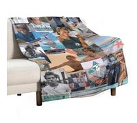 QapLWczK JJ Star Maybank Coperta per aria condizionata, super morbida, da viaggio, coperta in flanella per esterni, regalo alla moda, per ufficio, divano, 76 x 101 cm, stile