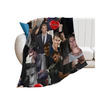 QapLWczK Sunshine Theo James Coperta ultra morbida in pile di flanella, elegante per camera da letto, soggiorno, divano, coperta calda per tutte le stagioni, 203,2 x 152,4 cm