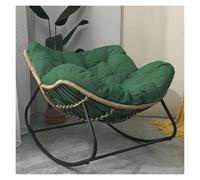 QAQCDAHJI Sedia Papasan da interno, sedia a dondolo a forma di uovo da giardino, sedia da salotto in vimini e rattan, sedia moderna Royal for soggiorno, veranda, giardino(Green)