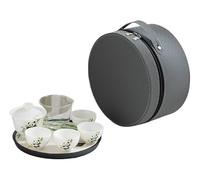 QAQCDAHJI Set da tè, tazza da tè in ceramica, set da tè in porcellana bianca Dehua con design panda, adatto for ufficio, viaggi, uso domestico e anche un ottimo regalo.(Style 2)