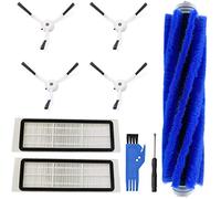 QAQGEAR Kit Parti di Ricambio per Serie Roborock, filtri elettrostatici spazzole Laterali Spazzola Principale, Universale, S5 S5 Max S6 S6 Pure S50 S51 S55 E4 E20 E25 E35 E2