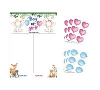 QARIDO Gender Reveal Voting Board, He or She Gender Reveal Poster, Baby Vote Game Gender Reveal Poster per Baby Shower Party