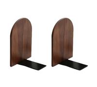 Qarmijaer Fermalibri In Legno Fermalibri Antiscivolo per Scaffali Resistenti (2 Pezzi)