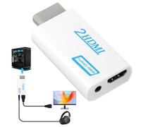 QarulG Adattatore Wii a HDMI, Wii a HDMI Convertitore connettore con 1080p/720p Uscita Video e Audio da 3,5 mm Supporta tutte le modalità di visualizzazione