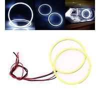 Qasim 1 paio di 80 mm LED COB Angel Eyes Halo Ring per Fendinebbia Fari 12V
