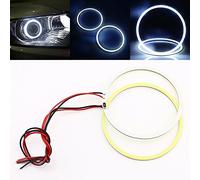 Qasim 1 paio di 90mm LED COB Anello aureola con occhi d'angelo per Fendinebbia Fari 12V