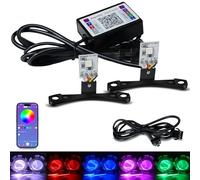 Qasim 1 set 5050 LED auto diavolo occhi luce APP bluetooth controller demone occhi multicolore 12V per HID xenon proiettore lente 2.8inch