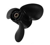 QASULER 174817/778773 Elica fuoribordo in Lega di Alluminio 9 1/4 X 11 Nera 3 Pale 13 Denti scanalati, for Johnson, for Evinrude, for OMC 8-15HP Elica per Motore di Barca