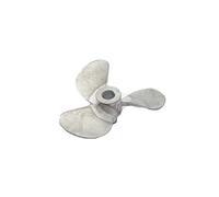 QASULER 1PC Destra Mano Sinistra 4mm Albero 3-Pale Elica in Metallo Sommerso Prop 28mm 32mm 36mm 40mm 44mm 48mm RC Barca Marine Tug Bait Elica per Motore di Barca(D28mm Left Hand)