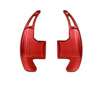QASULER 2 pezzi di leva del cambio volante dell'auto, for Ford, for Mustang, 2015-2019, rivestimento in lega alluminio Modanatura per bocchette di ventilazione auto(Rot)