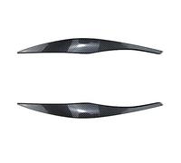 QASULER 2 pezzi faro auto sopracciglia palpebra trim, for, for serie 3 E90 E91 2005-2011 fibra di carbonio/nero faro sopracciglia copertura palpebra Adesivo per fari(Carbon Fiber)