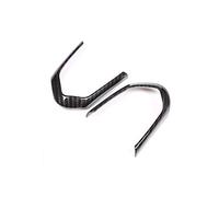 QASULER 2 pezzi, for BMW, F20 F22 F30 F32 F10 F06 F15 F16 M Sport cromato in fibra di carbonio auto volante decorazione copertura trim adesivo Modanatura per bocchette di ventilazione auto(Carbon)