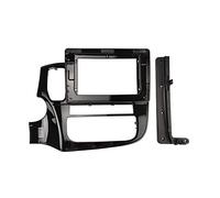 QASULER 2din Car Fascia, for Mitsubishi, Outlander 2017-2019 Stereo Double Din DVD Frame Fascias Install Panel Dash Mount Installation Cornice del pannello di controllo del cruscotto(Only frame)