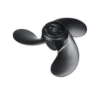 QASULER 309-64107-0 Elica Marina in Lega di Alluminio 7,4 X 5,7, for Nissan, for Tohatsu, for Evinrude, for Johnson 2.2-3.3HP Nero 3 Pale R Rotazione Elica per Motore di Barca