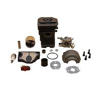 QASULER 38mm 40mm Cilindro Pistone Pan Viti Carburatore Kit Motosega Pezzi di Ricambio Motore Ricostruire Parti, for Husqvarna, 142 141 137 136 Kit carburatore(HUS137 38MM)
