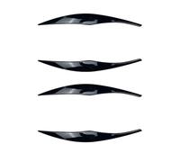 QASULER 4 adesivi for fari anteriori lucidi neri for auto, sopracciglia, palpebre, ciglia, for Serie 3 E90 E91 320I 05-12 Adesivo per fari