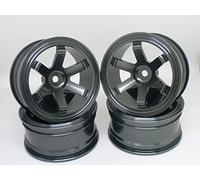 QASULER 4 pezzi Cerchioni in alluminio 108 Mozzi pneumatici grigi RC, for HSP, for HPI, 1:10 Auto da strada Pneumatici per auto RC