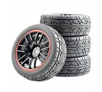 QASULER 4 Pezzi di Inserti in Spugna for Pneumatici con Impugnatura, for HSP, for HPI, 1/10 1:10 Touring Car RC 9068-6095 Set di Ruote da Corsa RC