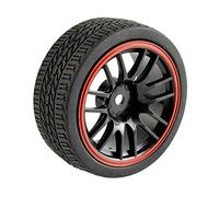 QASULER 4 Pezzi Pneumatici for Ruote Speed, for HSP, for HPI, 1/10 1:10 Touring Car RC 9068-6091 Inserto Spugna Set di Ruote da Corsa RC