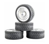 QASULER 4 pezzi Pneumatici Grip Wheel, for HSP, for HPI Racing, 1/10 1:10 On-Road Car RC Rim04-8007 Pneumatici per auto RC(Rim04S-8007)