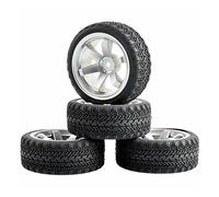 QASULER 4 pezzi Pneumatici in gomma ABS Ruota, for HSP, for HPI, 1:10 On-Road Car RC 701-8006 Pneumatici per auto RC(701S-8006)