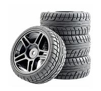 QASULER 4 pezzi Pneumatici in gomma ABS Ruota, for HSP, for HPI, 1:10 On-Road Car RC 905-8003 Pneumatici per auto RC(905B-8003)