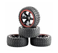 QASULER 4 pezzi RC Pneumatici da corsa Pneumatici Cerchioni, for HSP, for HPI, 1:10 Auto da strada 701A-6017 Pneumatici per auto RC