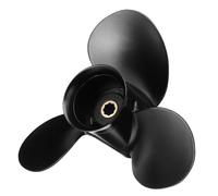 QASULER 48-828158A12 Elica fuoribordo for Barche Marine 9x10 1/2 6-15HP Rotazione Standard in Lega di Alluminio Nero 8 Denti scanalati Elica per Motore di Barca