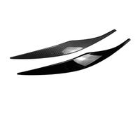 QASULER 4X for Serie 3 E90 E91 320I 330I 2005-2012 Striscia di guarnizione for coprifaro anteriore, adesivo for sopracciglia, nero lucido Adesivo per fari
