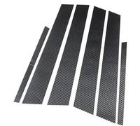 QASULER 6 pezzi Copri montante finestrino portiera auto, for, A3 2012-2020, A-Nero Coprifinestrino per auto(BLACK B-carbon Fiber Look)