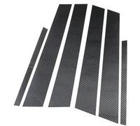 QASULER 6 pezzi copri montante finestrino portiera auto, for BMW, X5 5 posti 2008-2018, A-Nero Coprifinestrino per auto(BLACK B-carbon Fiber Look)